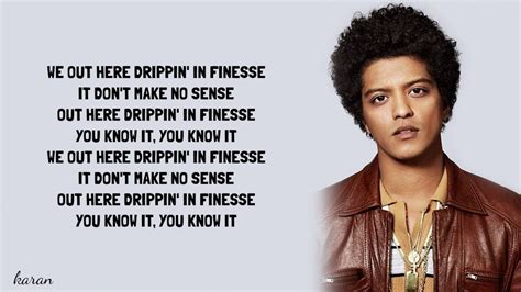 bruno mars - finesse lyrics